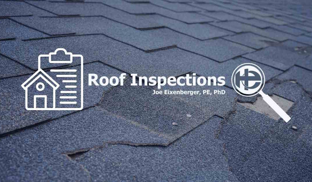 Damaged roof shingles